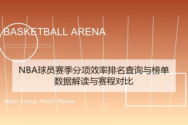 NBA球员赛季分项效率排名查询与榜单数据解读与赛程对比